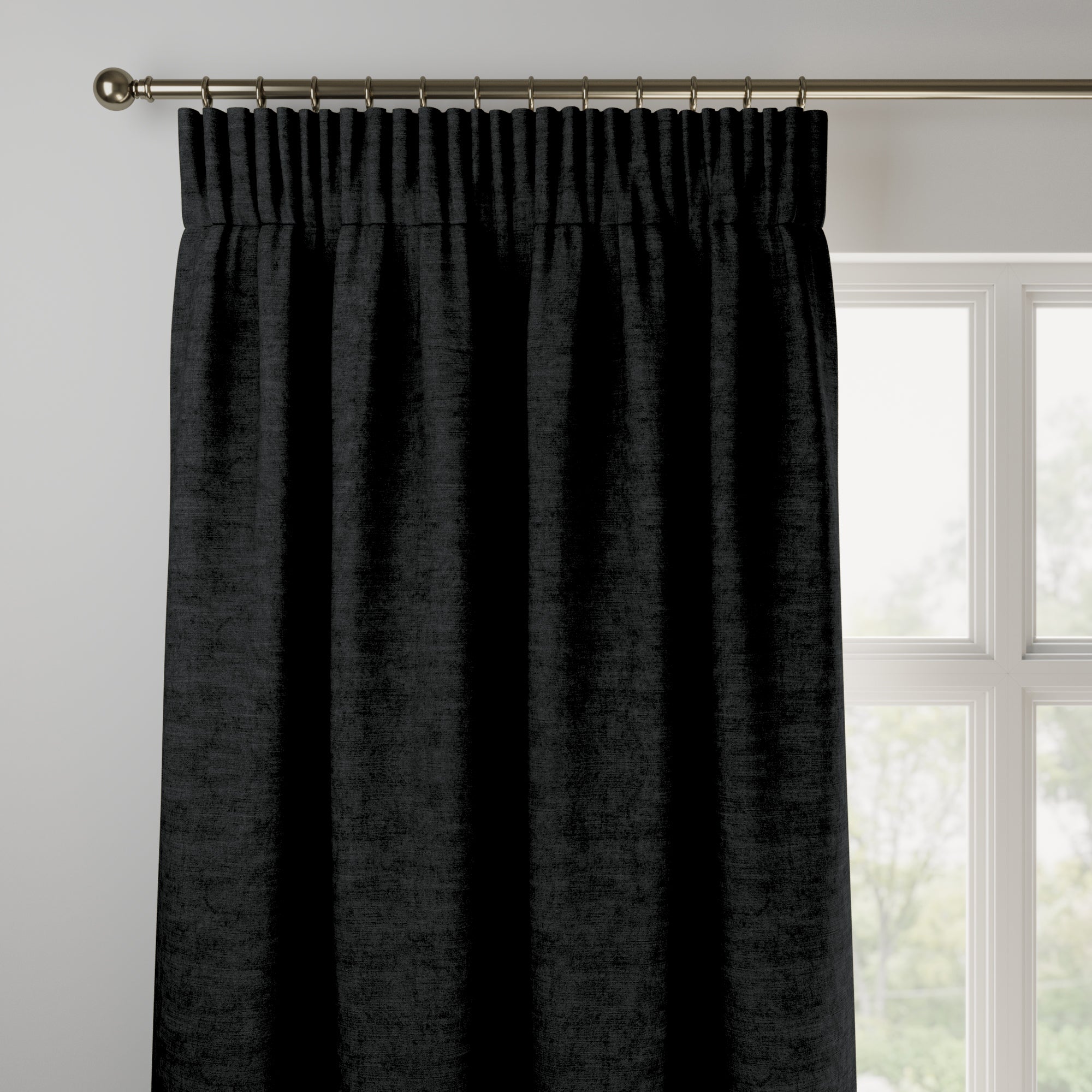 Luxury Velvet Made to Measure Curtains Lux Velvet Noir