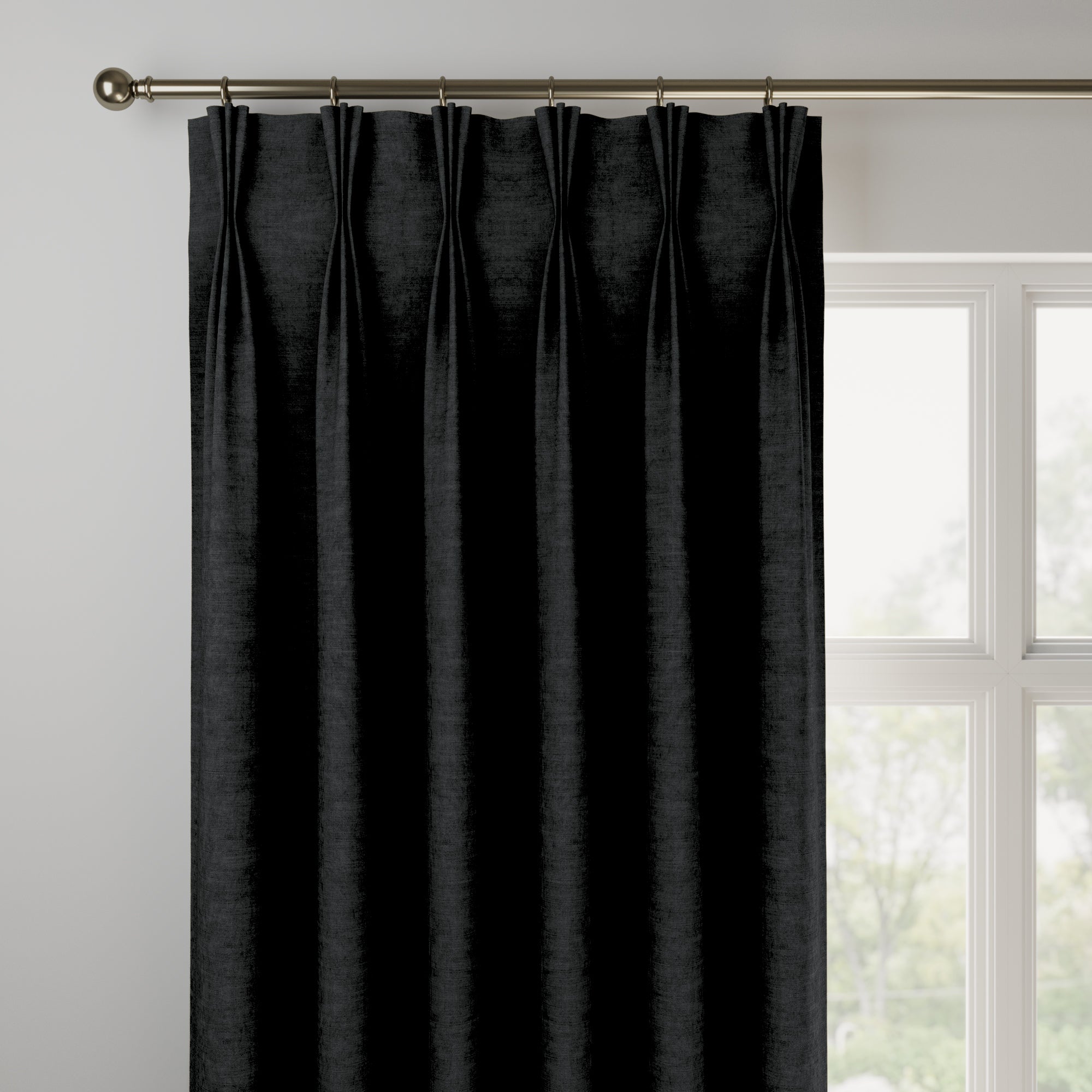 Luxury Velvet Made to Measure Curtains Lux Velvet Noir