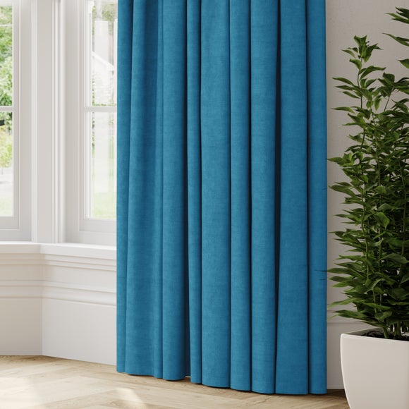Luxury Velvet Made to Measure Curtains Lux Velvet French Blue
