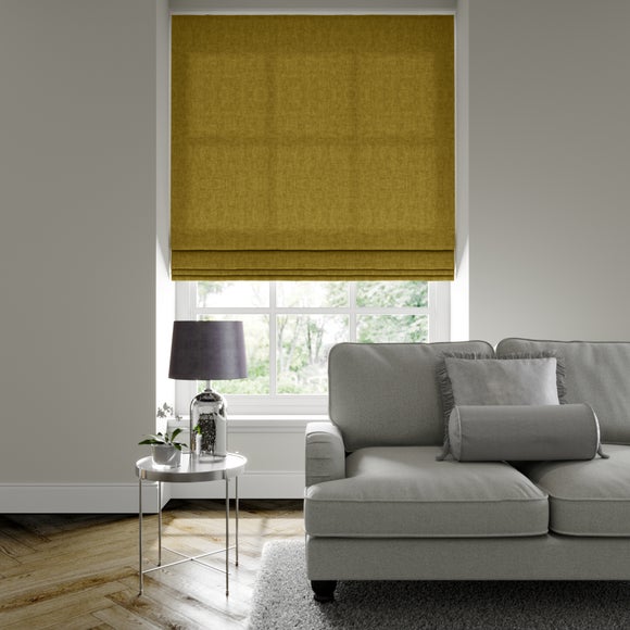 Luxury Velvet Made to Measure Roman Blind Lux Velvet Ochre