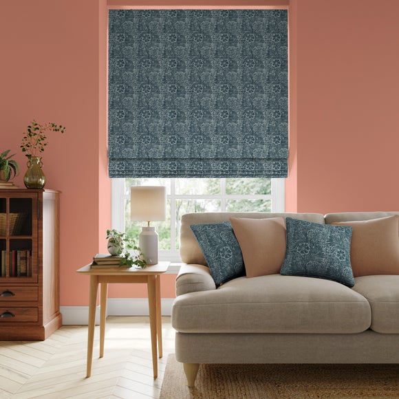 William Morris at Home Marigold Made to Measure Roman Blind William Morris Marigold Navy