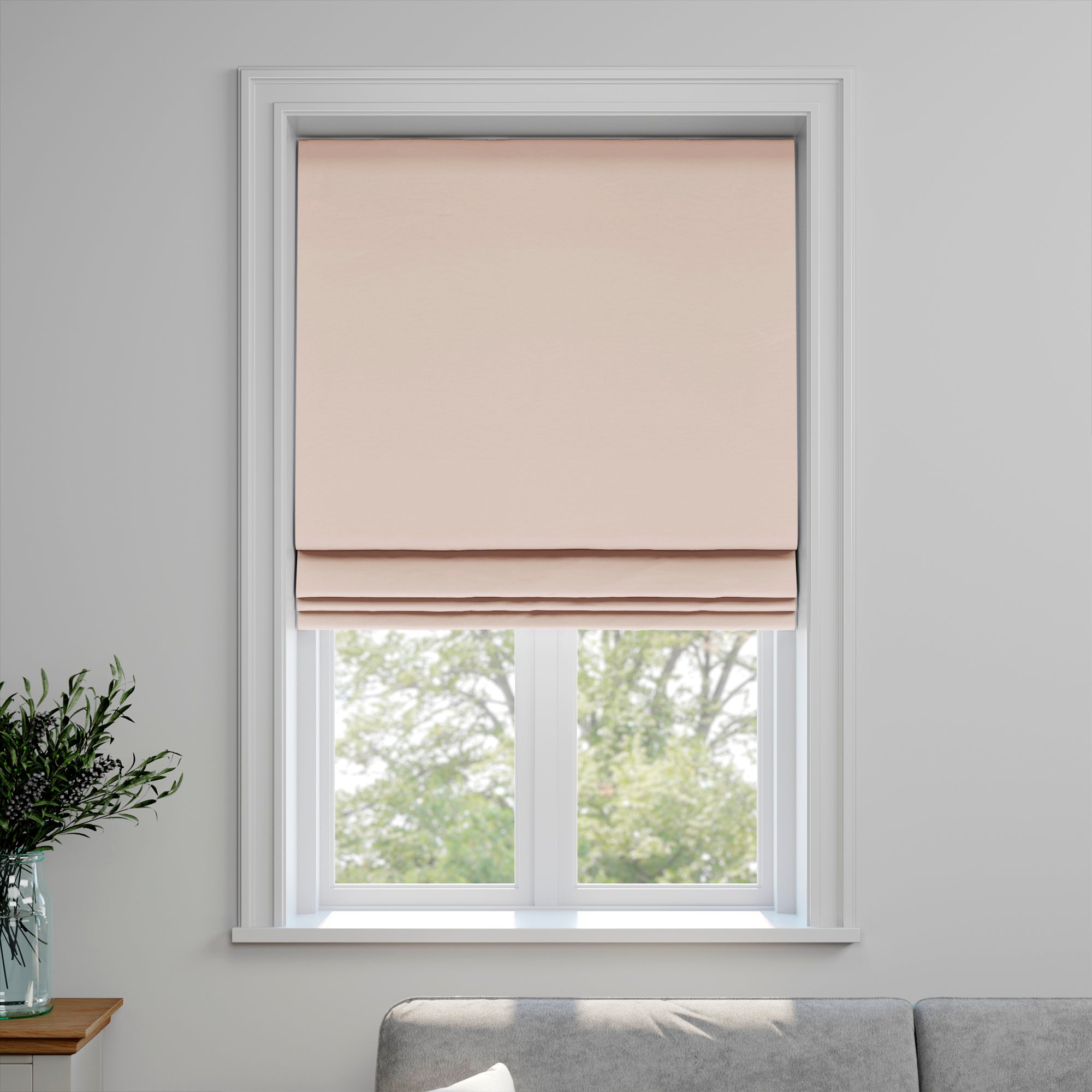 Panama Plain Made to Measure Roman Blind Panama Blush