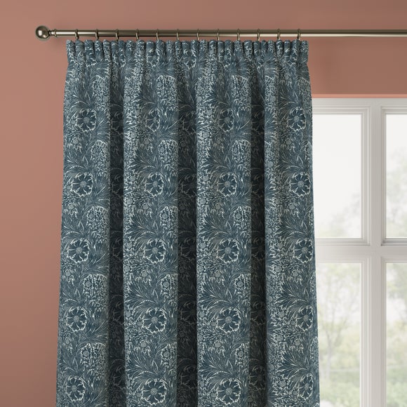 William Morris at Home Marigold Made to Measure Curtains William Morris Marigold Navy