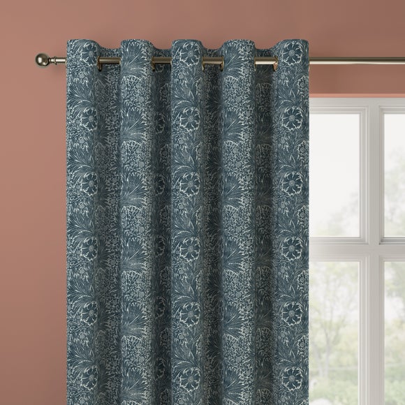 William Morris at Home Marigold Made to Measure Curtains William Morris Marigold Navy
