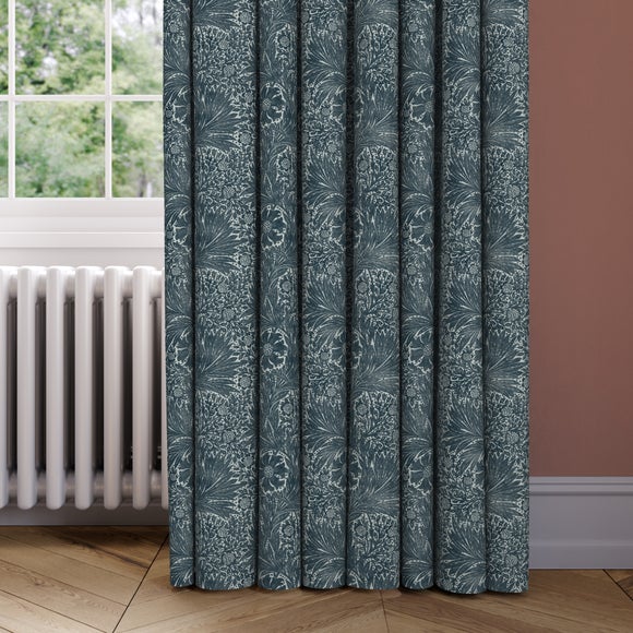 William Morris at Home Marigold Made to Measure Curtains William Morris Marigold Navy