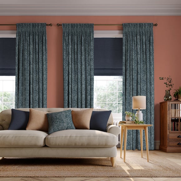 William Morris at Home Marigold Made to Measure Curtains William Morris Marigold Navy