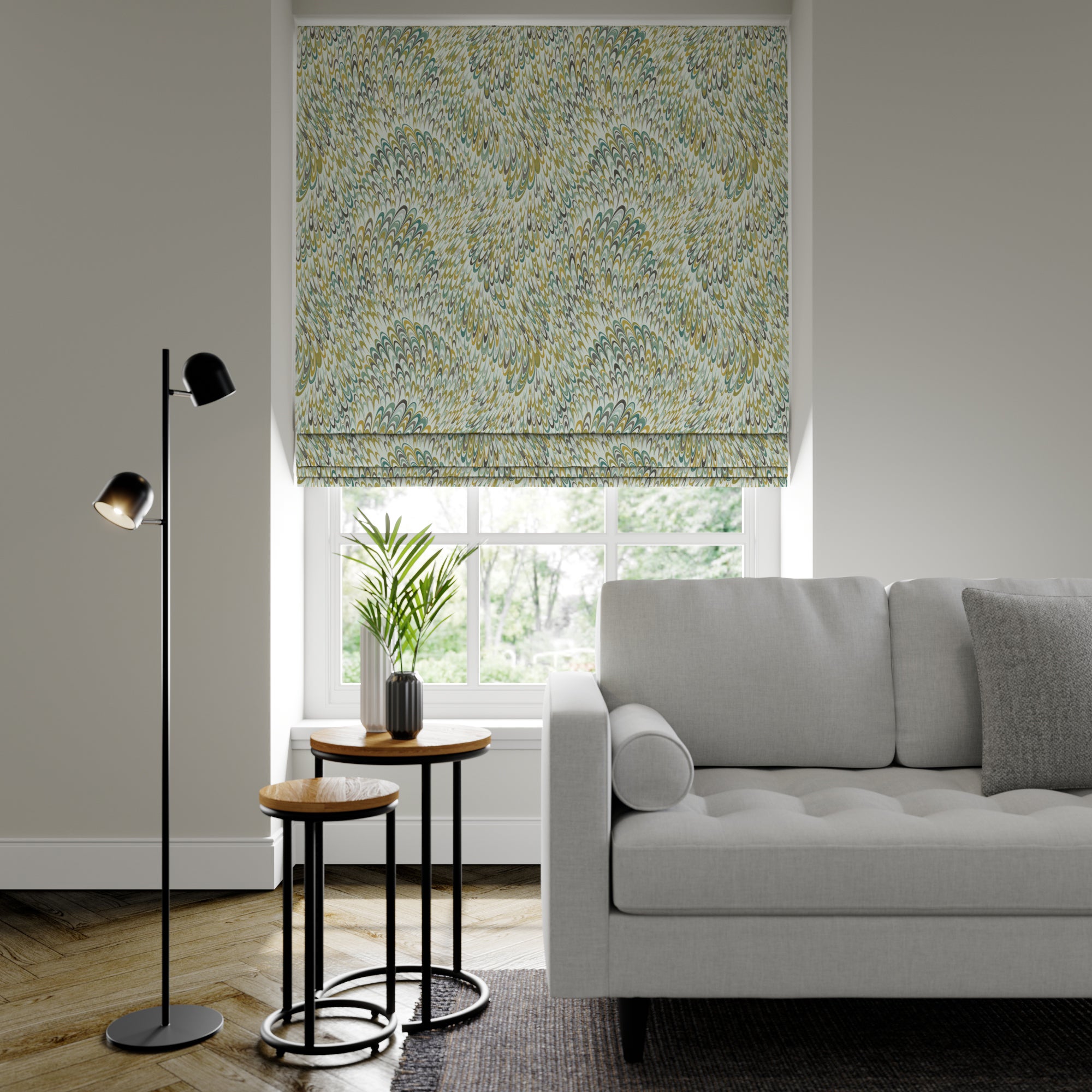 Cara Made to Measure Roman Blind Cara Moss