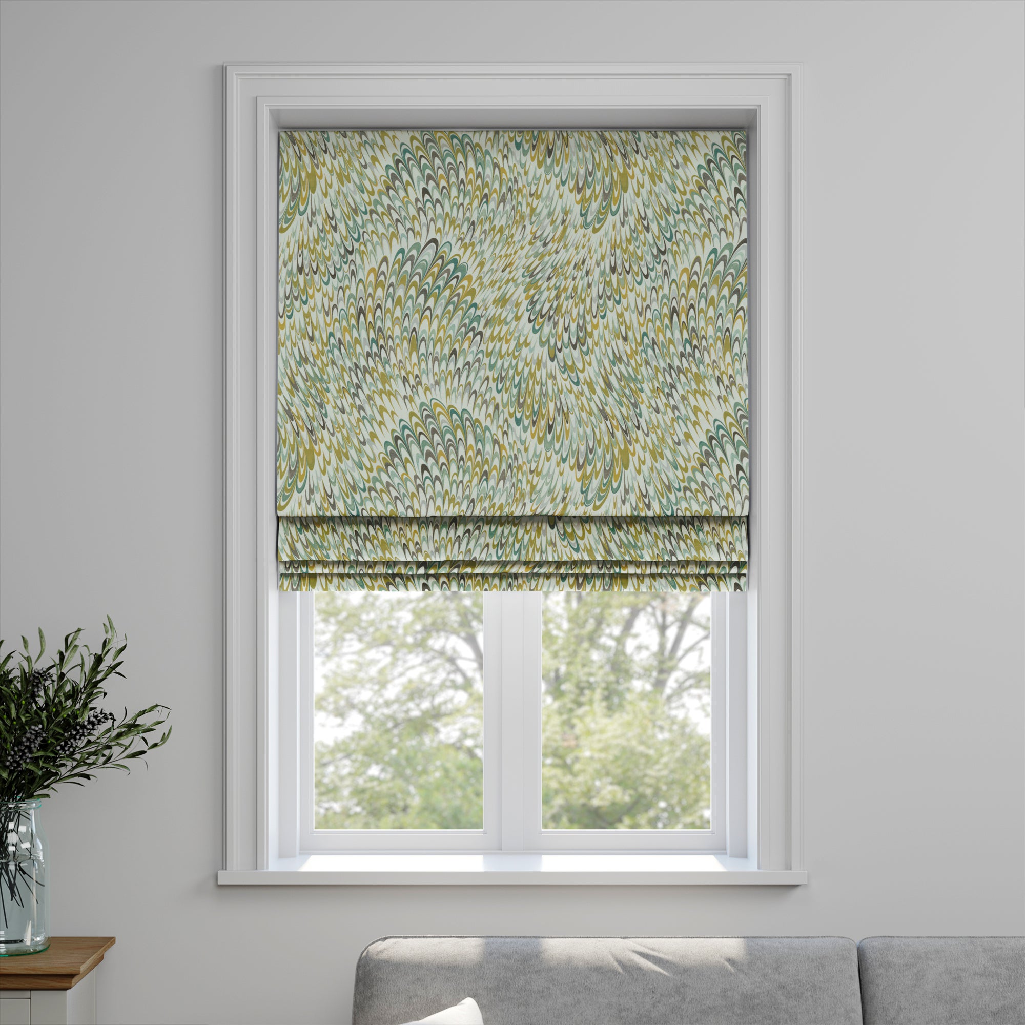 Cara Made to Measure Roman Blind Cara Moss