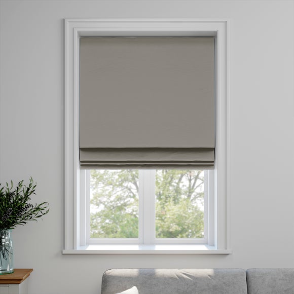 Panama Plain Made to Measure Roman Blind Panama Zinc
