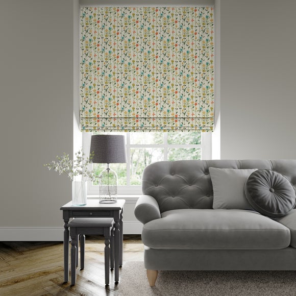Woodland Floral Made to Measure Roman Blind Woodland Floral Green