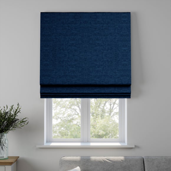 Luxury Velvet Made to Measure Roman Blind Lux Velvet Navy