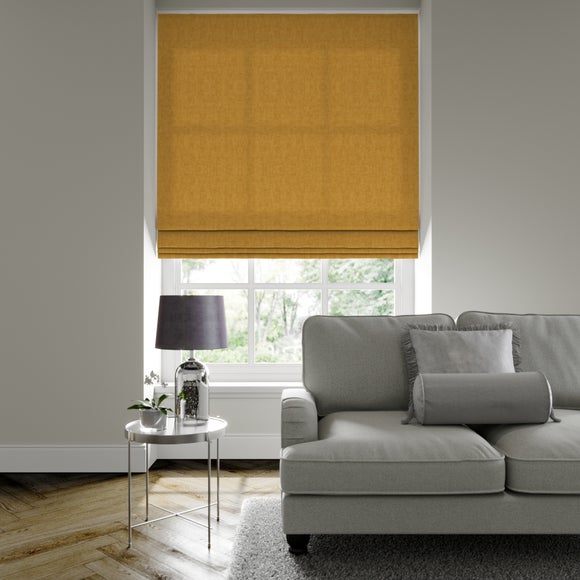 Luxury Velvet Made to Measure Roman Blind Lux Velvet Antique Gold