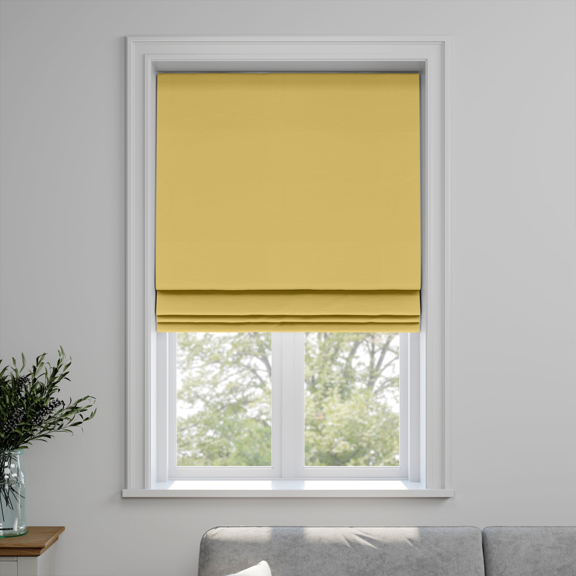 Panama Plain Made to Measure Roman Blind Panama Gold