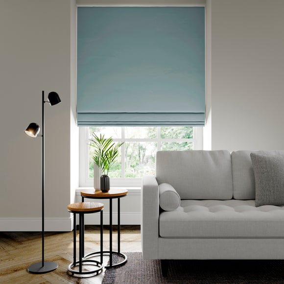 Panama Plain Made to Measure Roman Blind Panama Blue