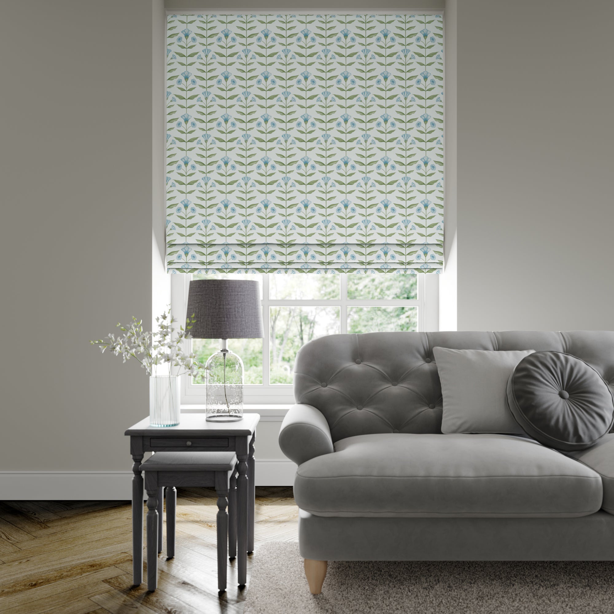 Ottilie Made to Measure Roman Blind Ottilie Bluebell