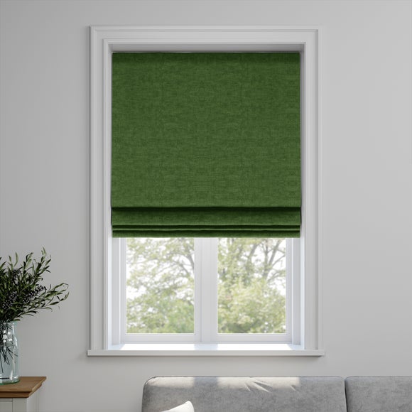 Luxury Velvet Made to Measure Roman Blind Lux Velvet Forest
