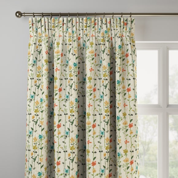 Woodland Floral Made to Measure Curtains Woodland Floral Green