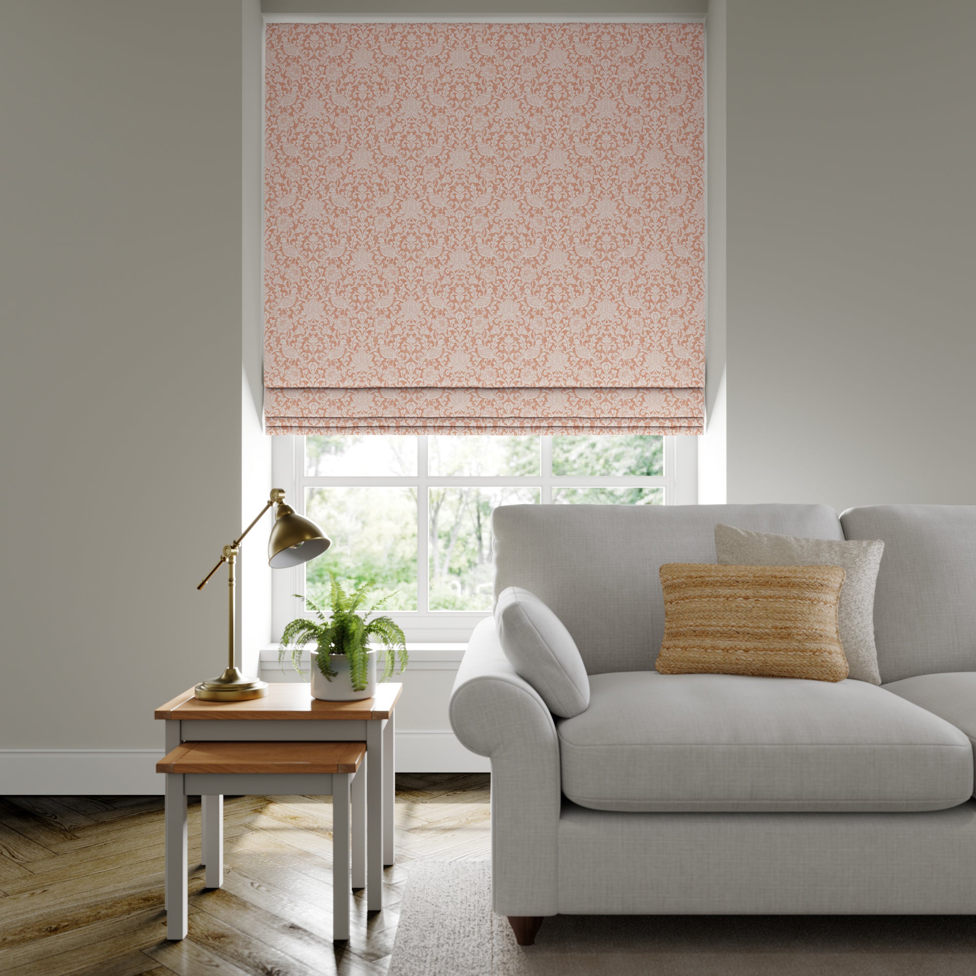 Vichy Made to Measure Roman Blind Vichy Burnt Orange