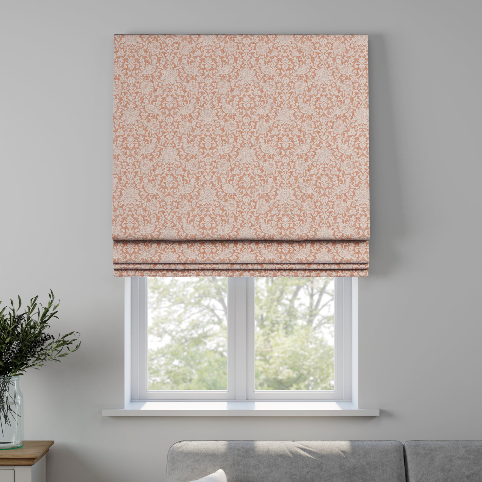 Vichy Made to Measure Roman Blind Vichy Burnt Orange