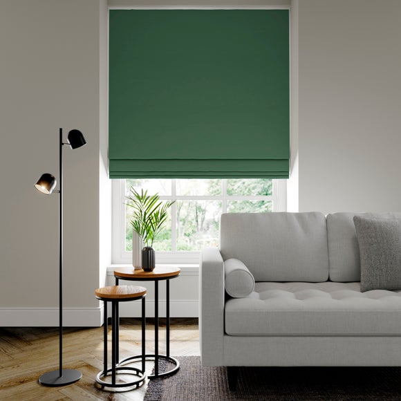 Panama Plain Made to Measure Roman Blind Panama Forest