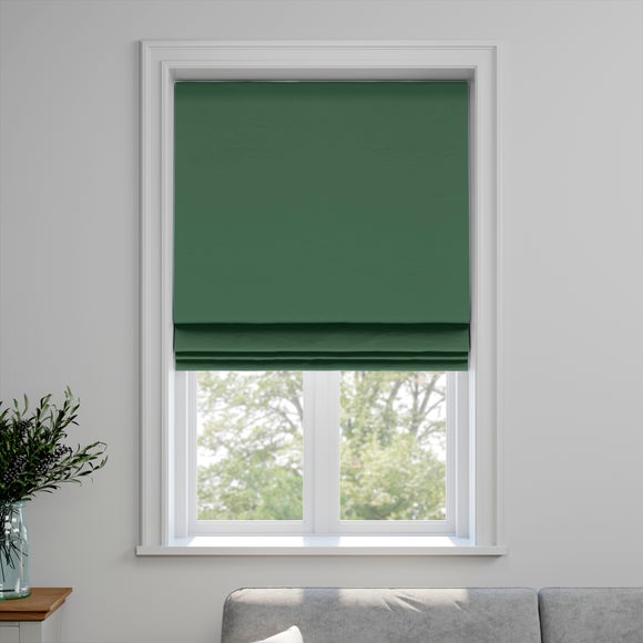 Panama Plain Made to Measure Roman Blind Panama Forest