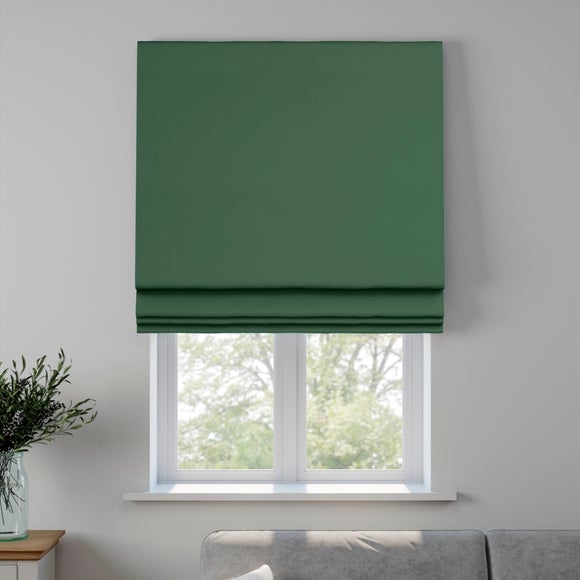 Panama Plain Made to Measure Roman Blind Panama Forest