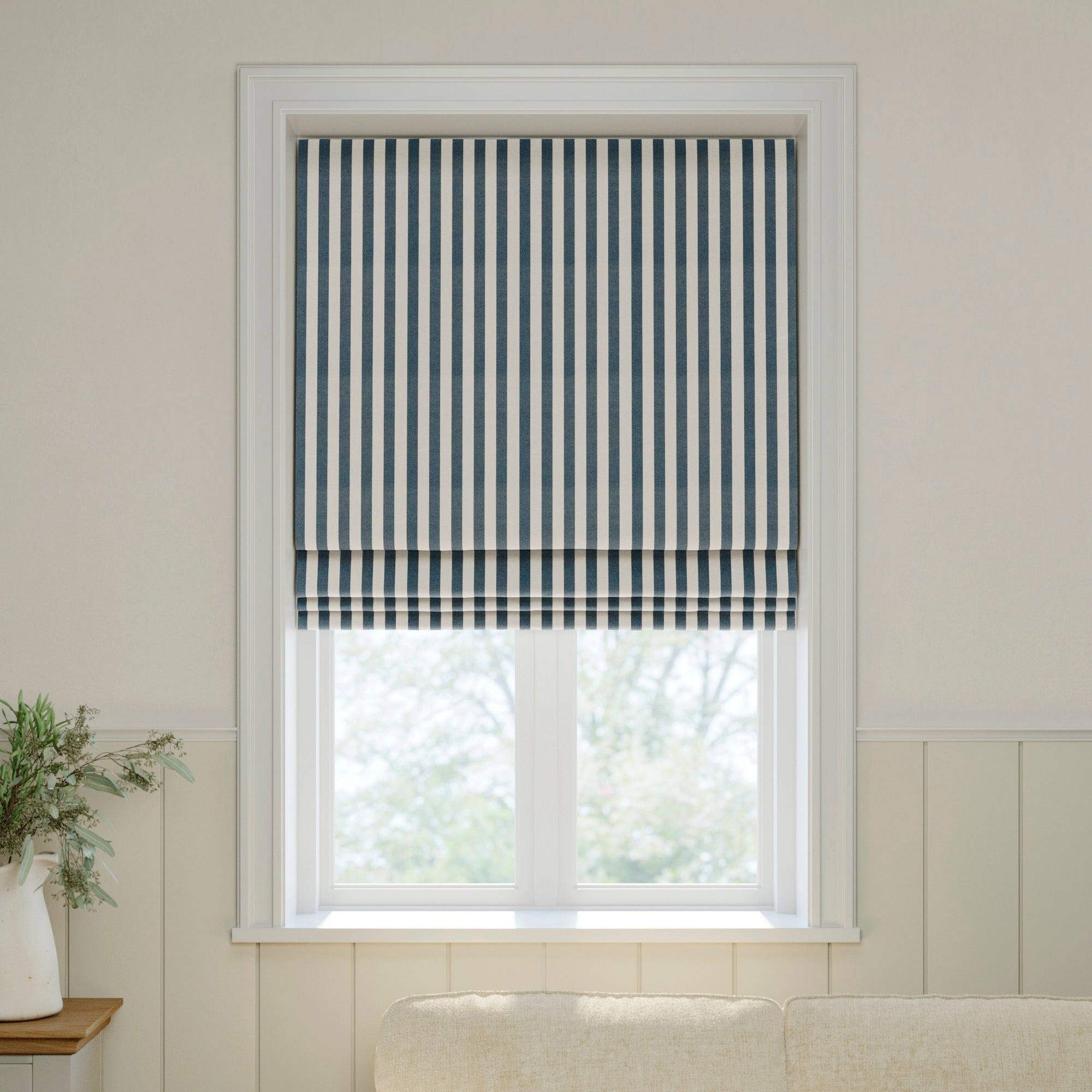 Emily Bond Elliot Made to Measure Roman Blind Emily Bond Elliot Indigo