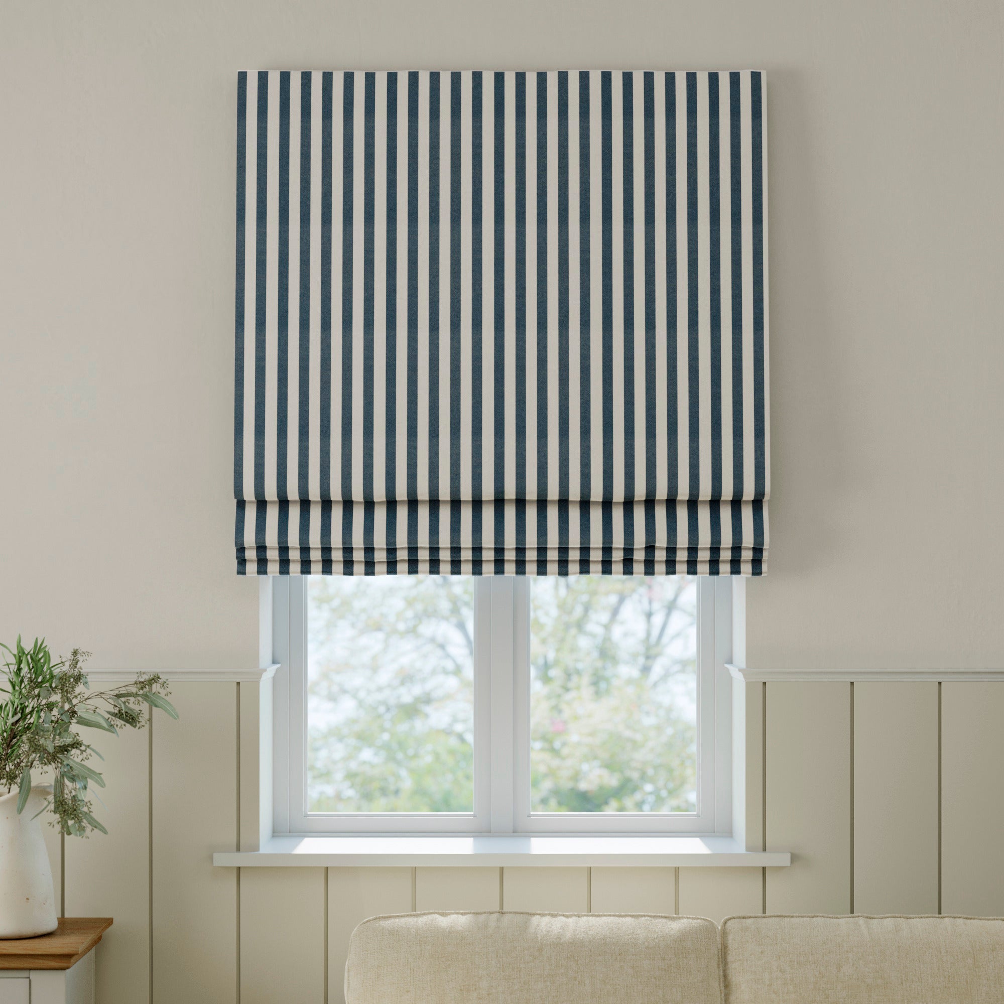 Emily Bond Elliot Made to Measure Roman Blind Emily Bond Elliot Indigo