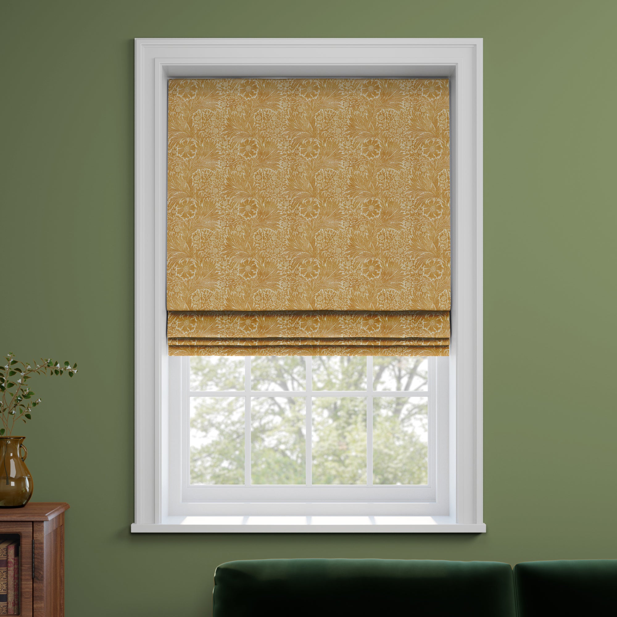 William Morris at Home Marigold Made to Measure Roman Blind William Morris Marigold Ochre