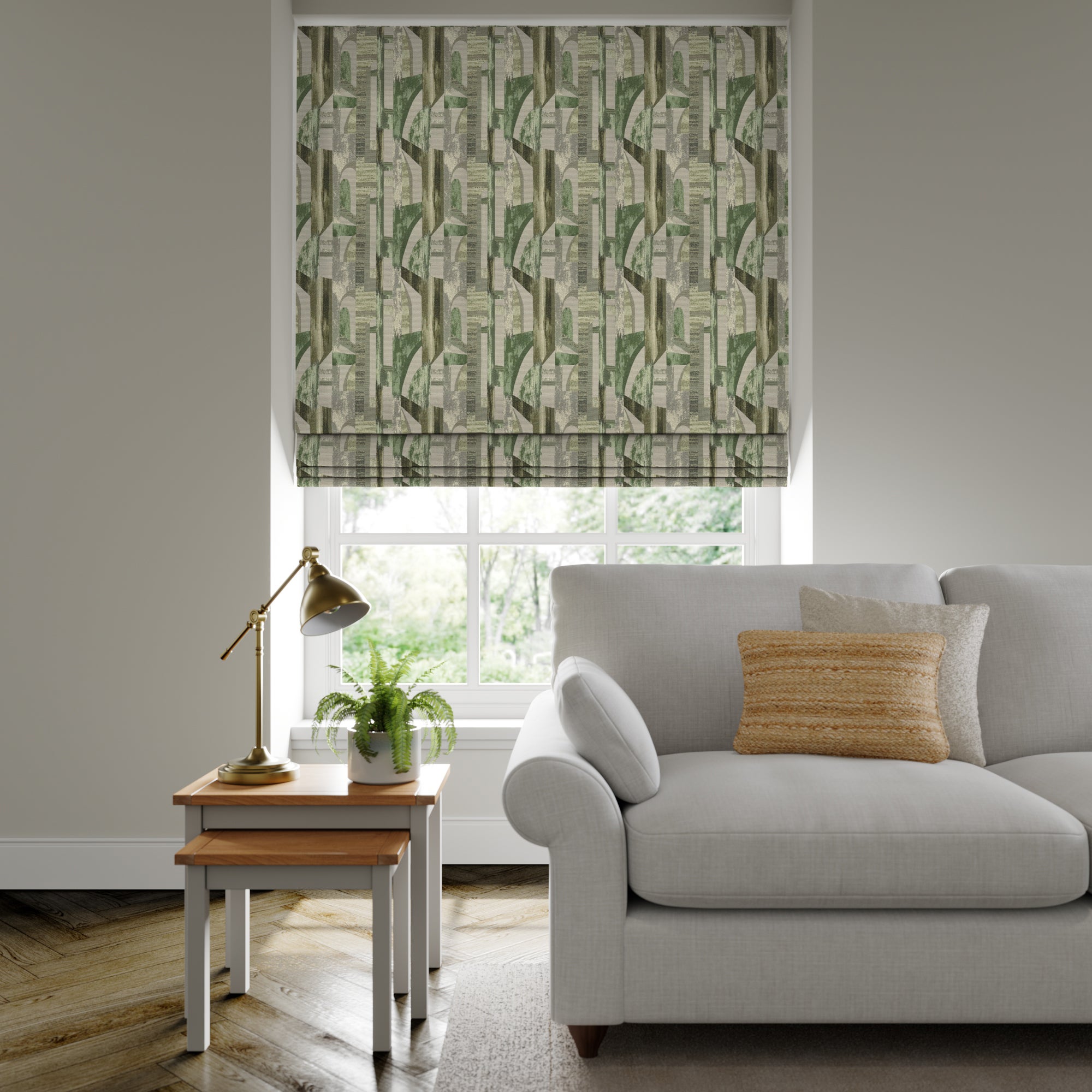 Dessau Made to Measure Roman Blind Dessau Green