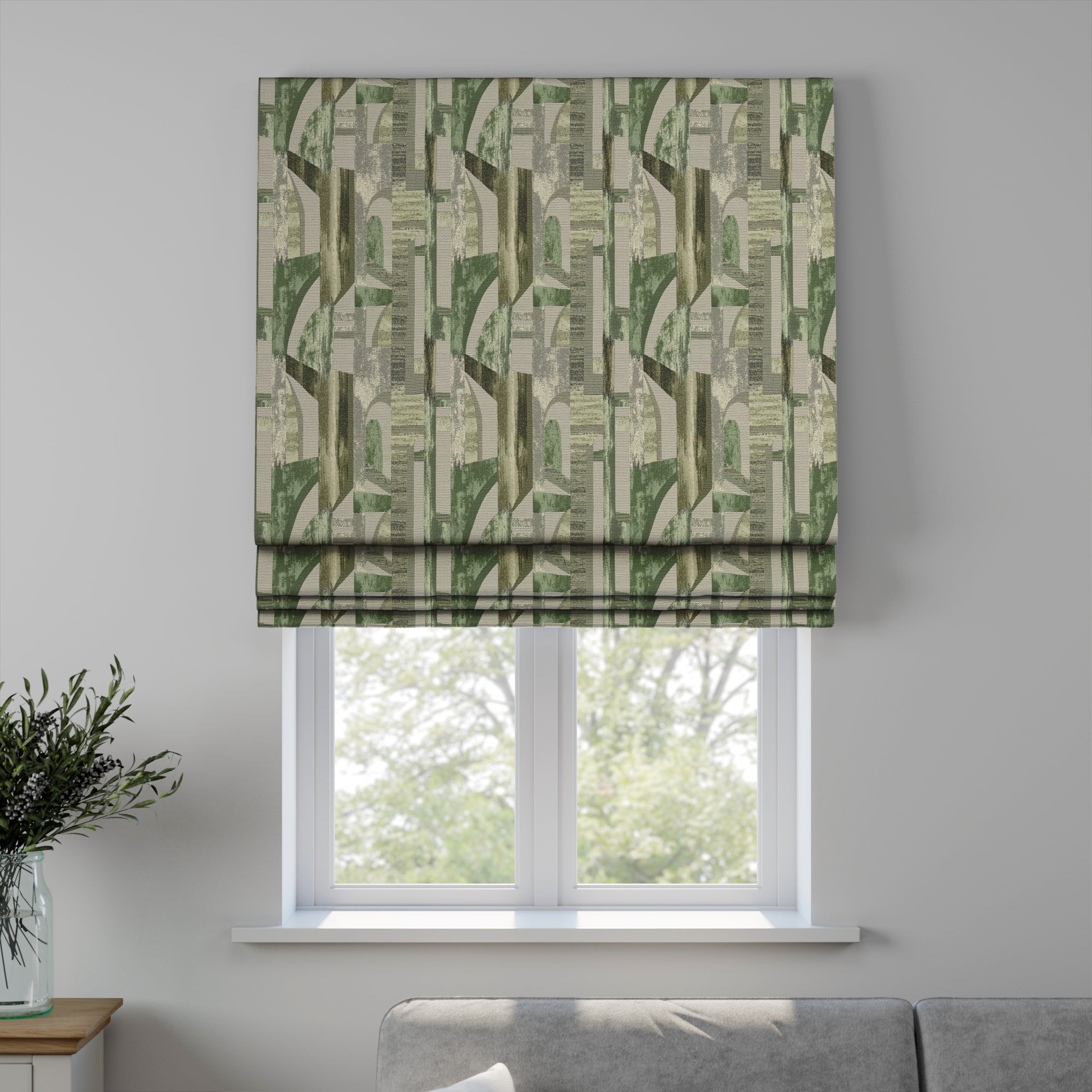 Dessau Made to Measure Roman Blind Dessau Green