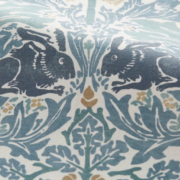 William Morris at Home Brother Rabbit Made to Order Cushion Cover William Morris Brother Rabbit Aqua