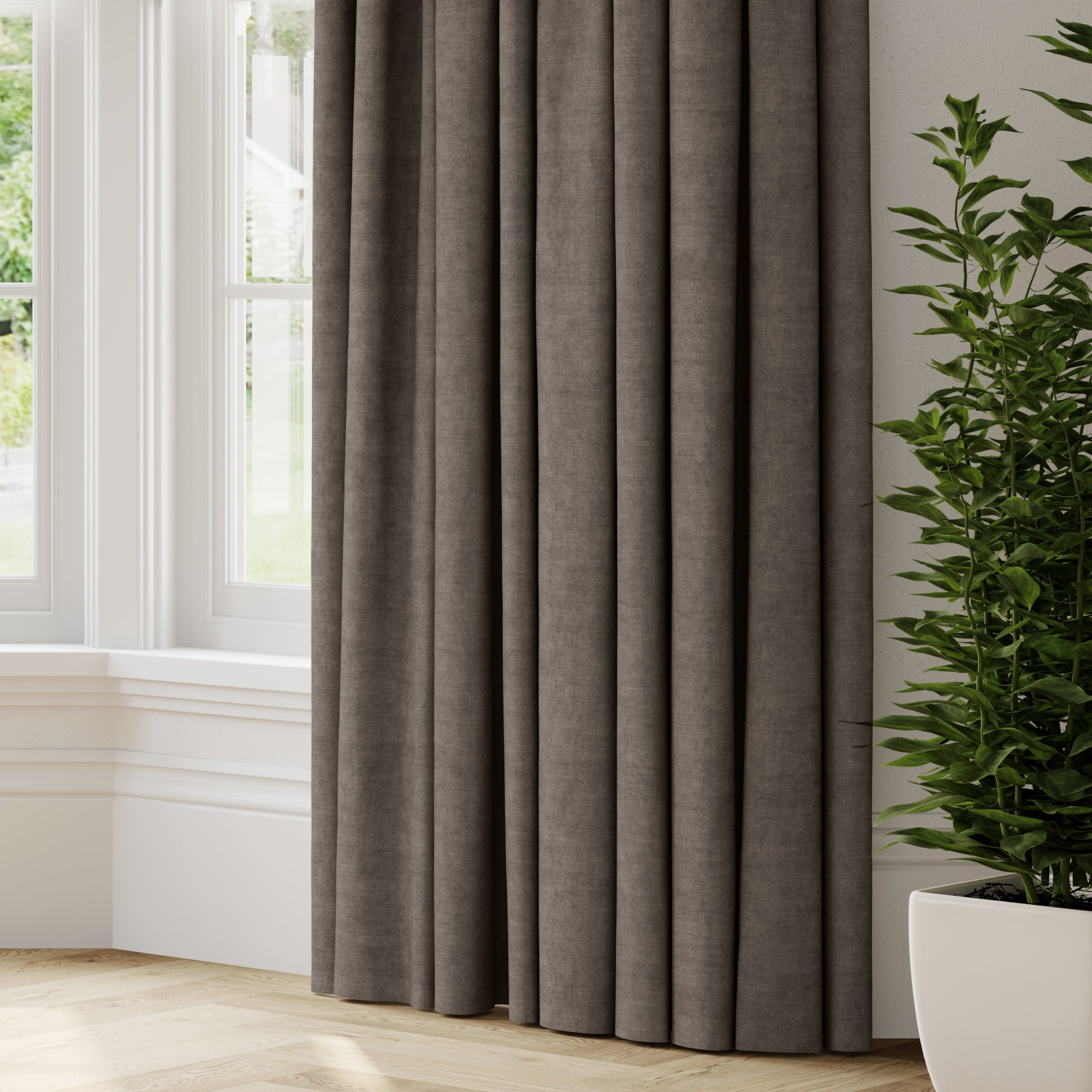 Luxury Velvet Made to Measure Curtains Lux Velvet Pewter