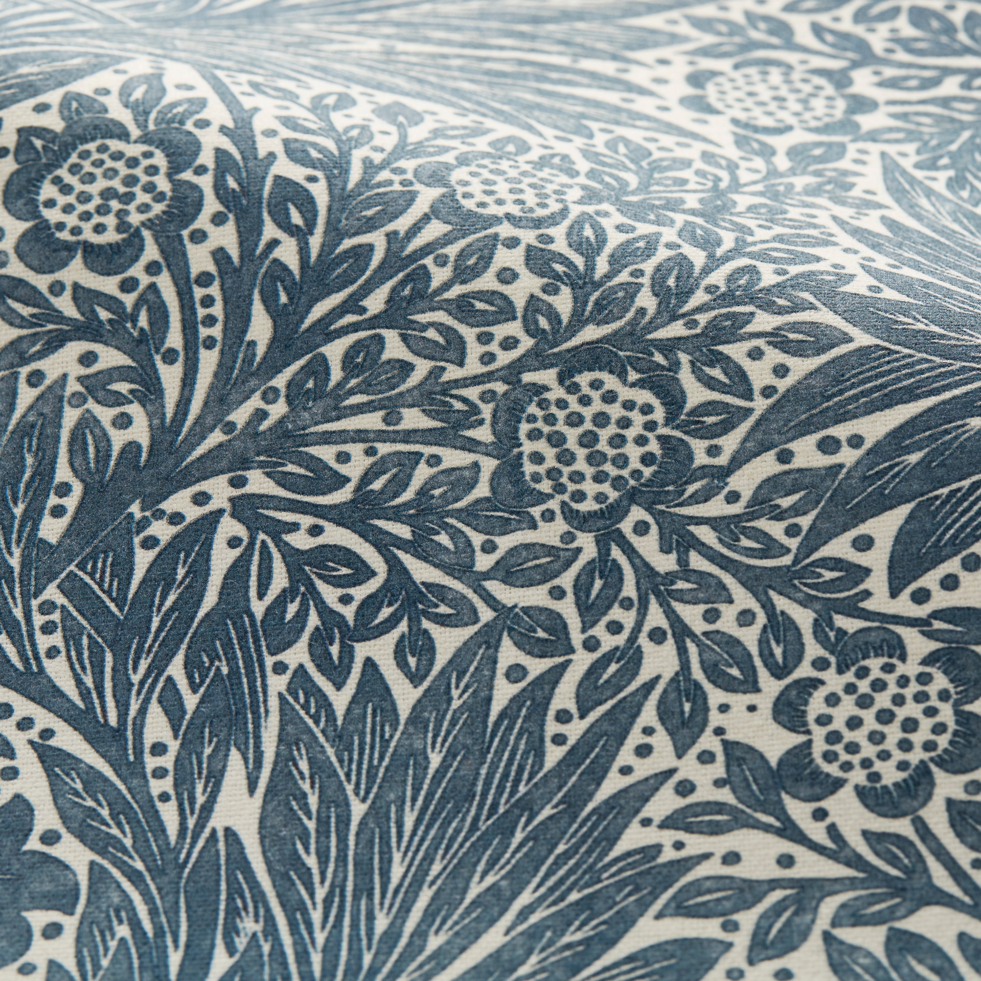 William Morris at Home Marigold Made to Order Cushion Cover William Morris Marigold Navy