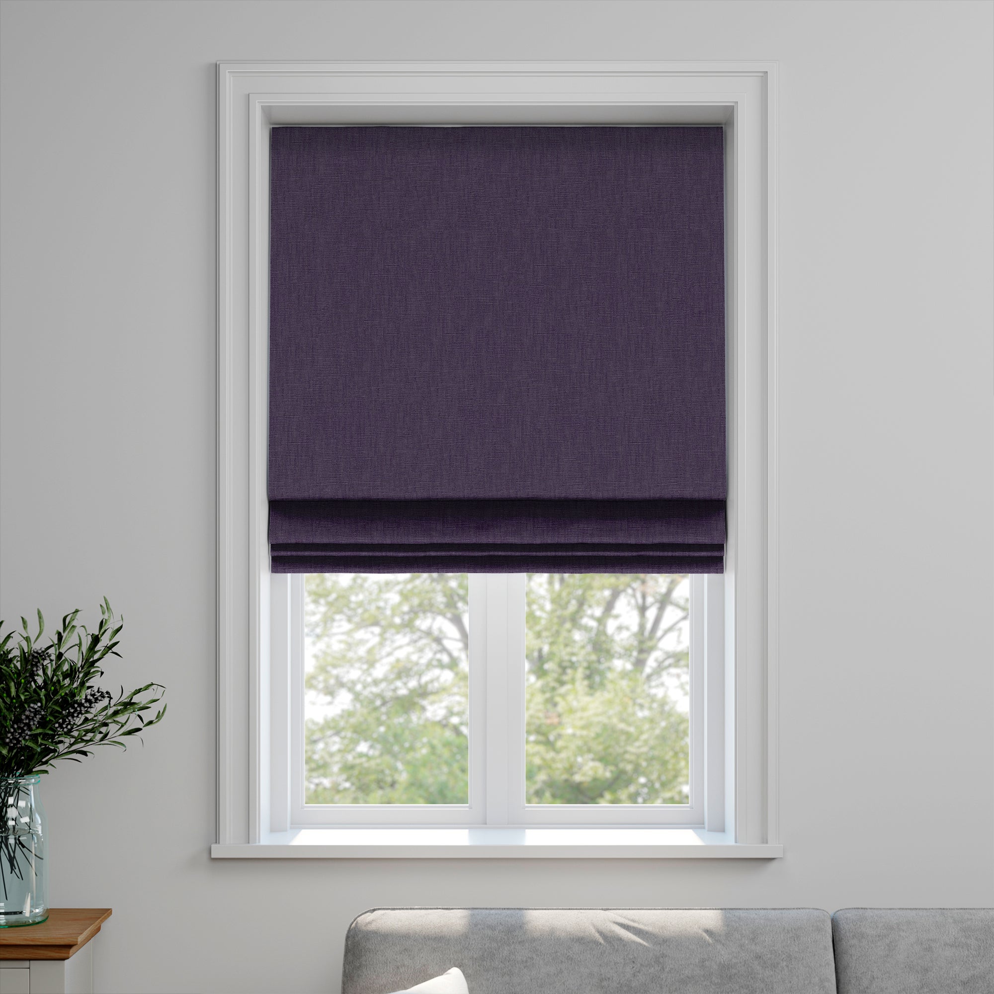 Lienna Made to Measure Roman Blind Lienna Grape