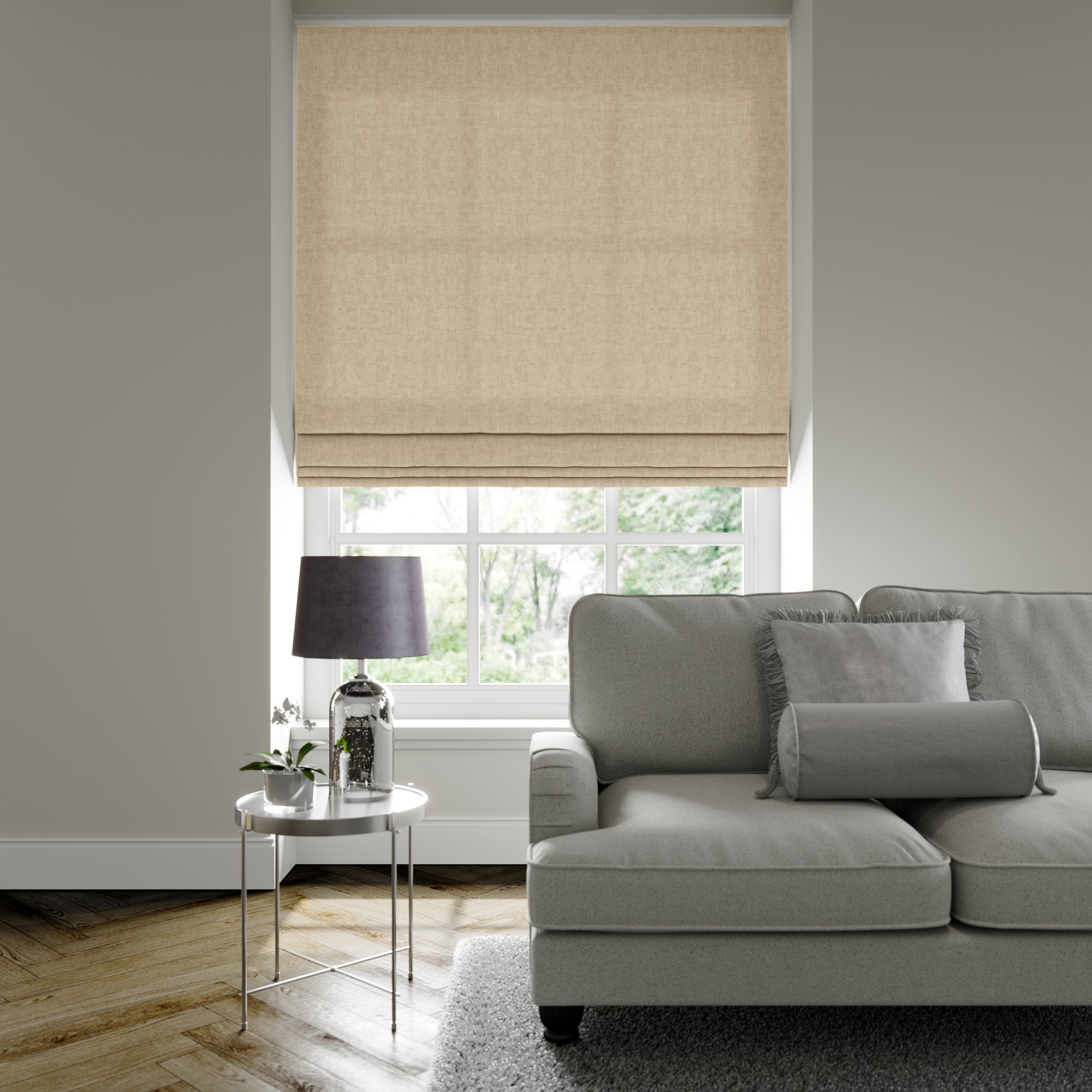 Luxury Velvet Made to Measure Roman Blind Lux Velvet Linen