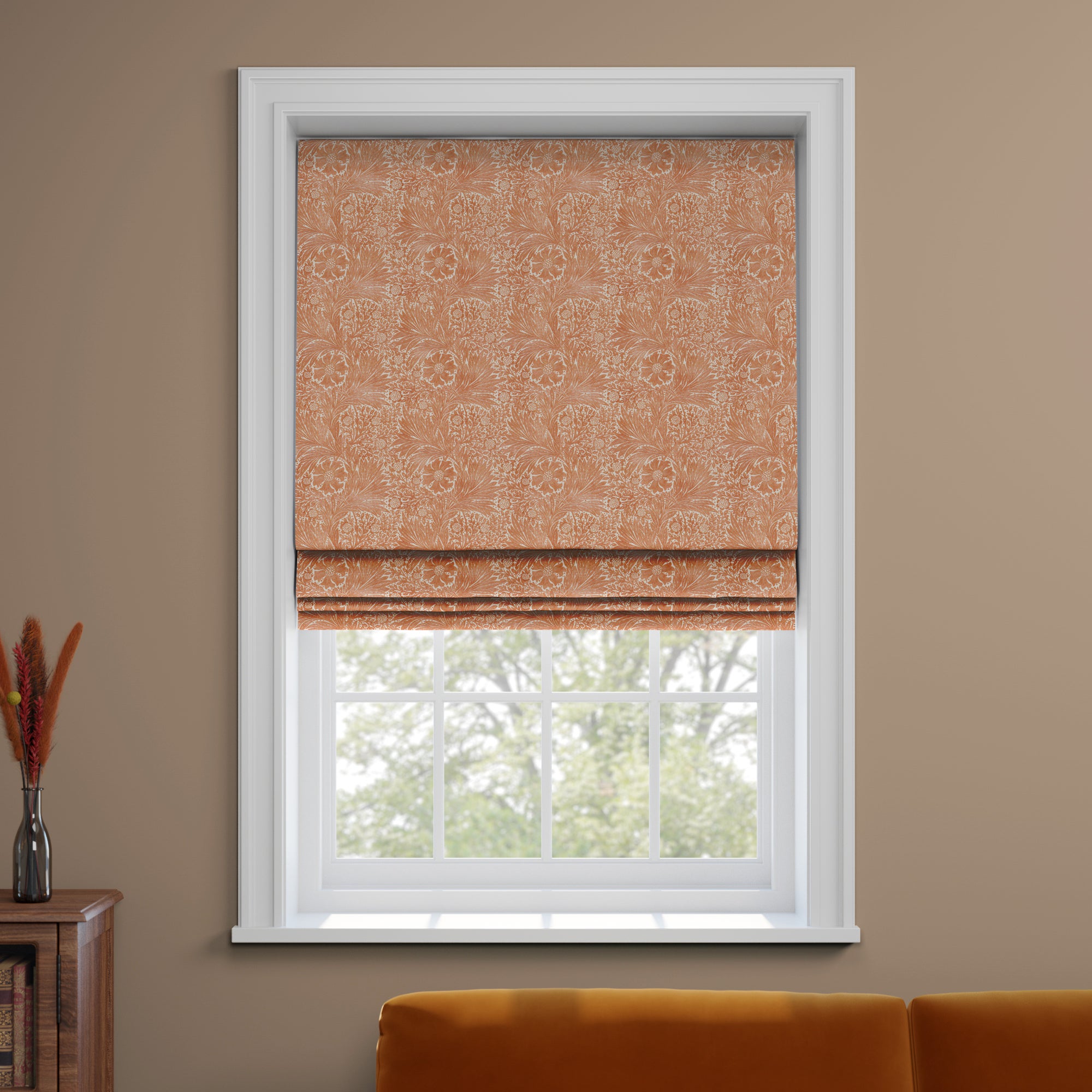 William Morris at Home Marigold Made to Measure Roman Blind William Morris Marigold Rust