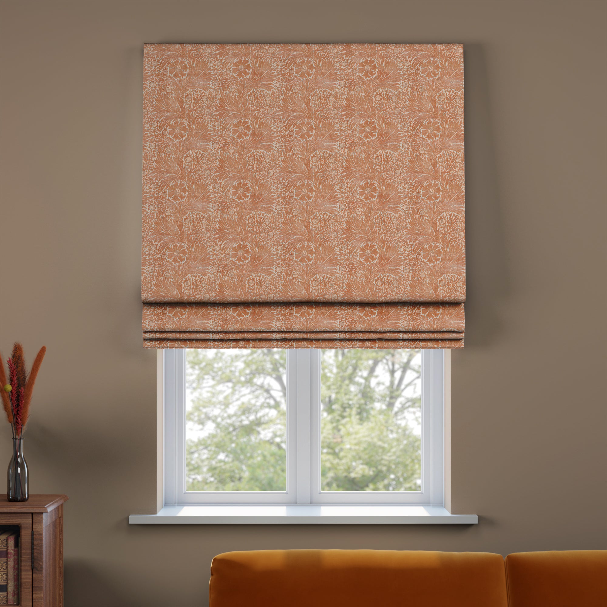 William Morris at Home Marigold Made to Measure Roman Blind William Morris Marigold Rust