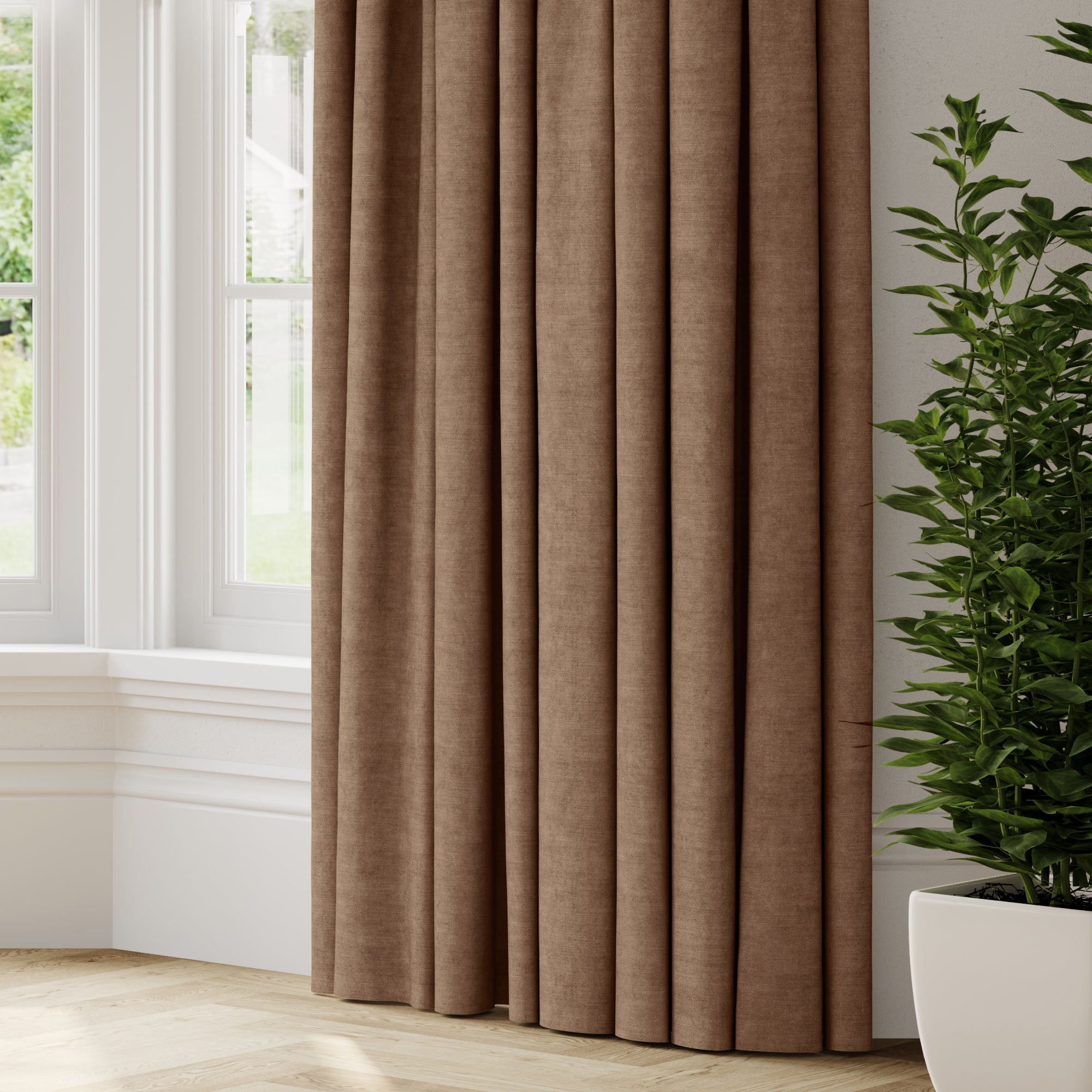 Luxury Velvet Made to Measure Curtains Lux Velvet Truffle