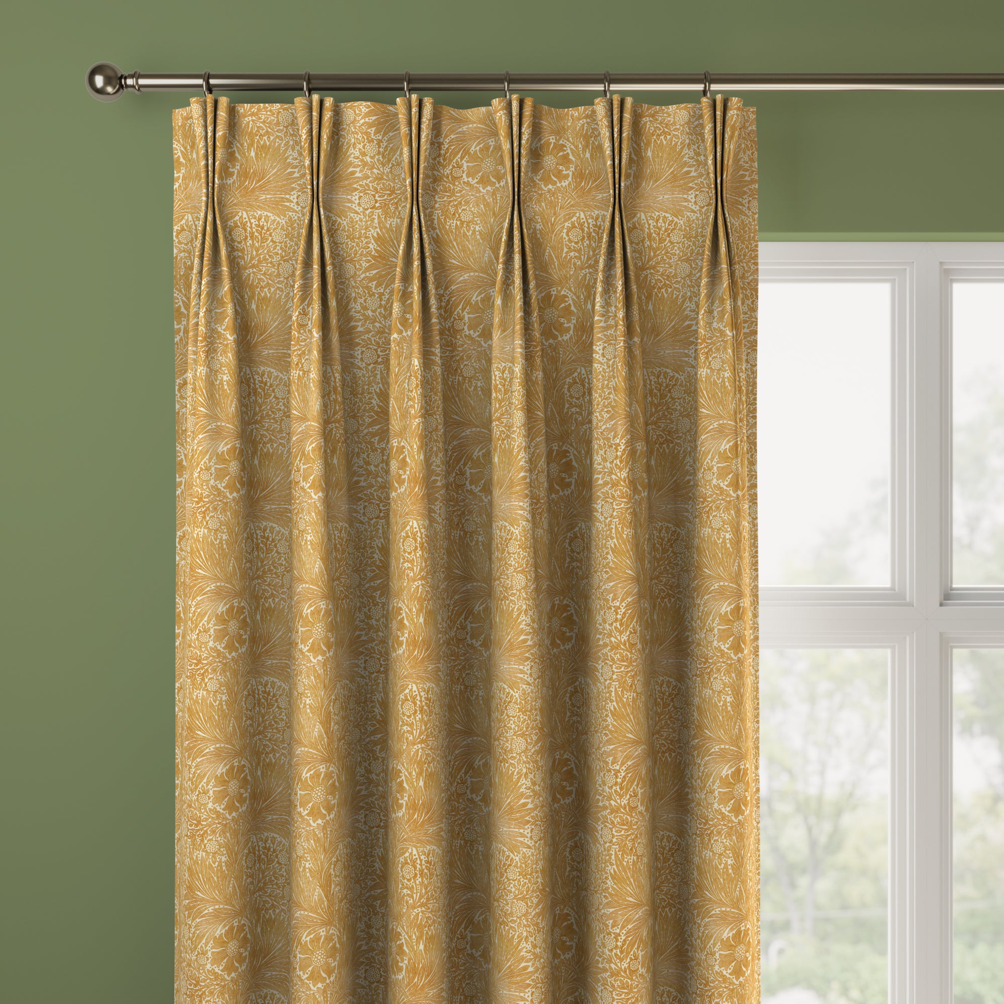 William Morris at Home Marigold Made to Measure Curtains William Morris Marigold Ochre