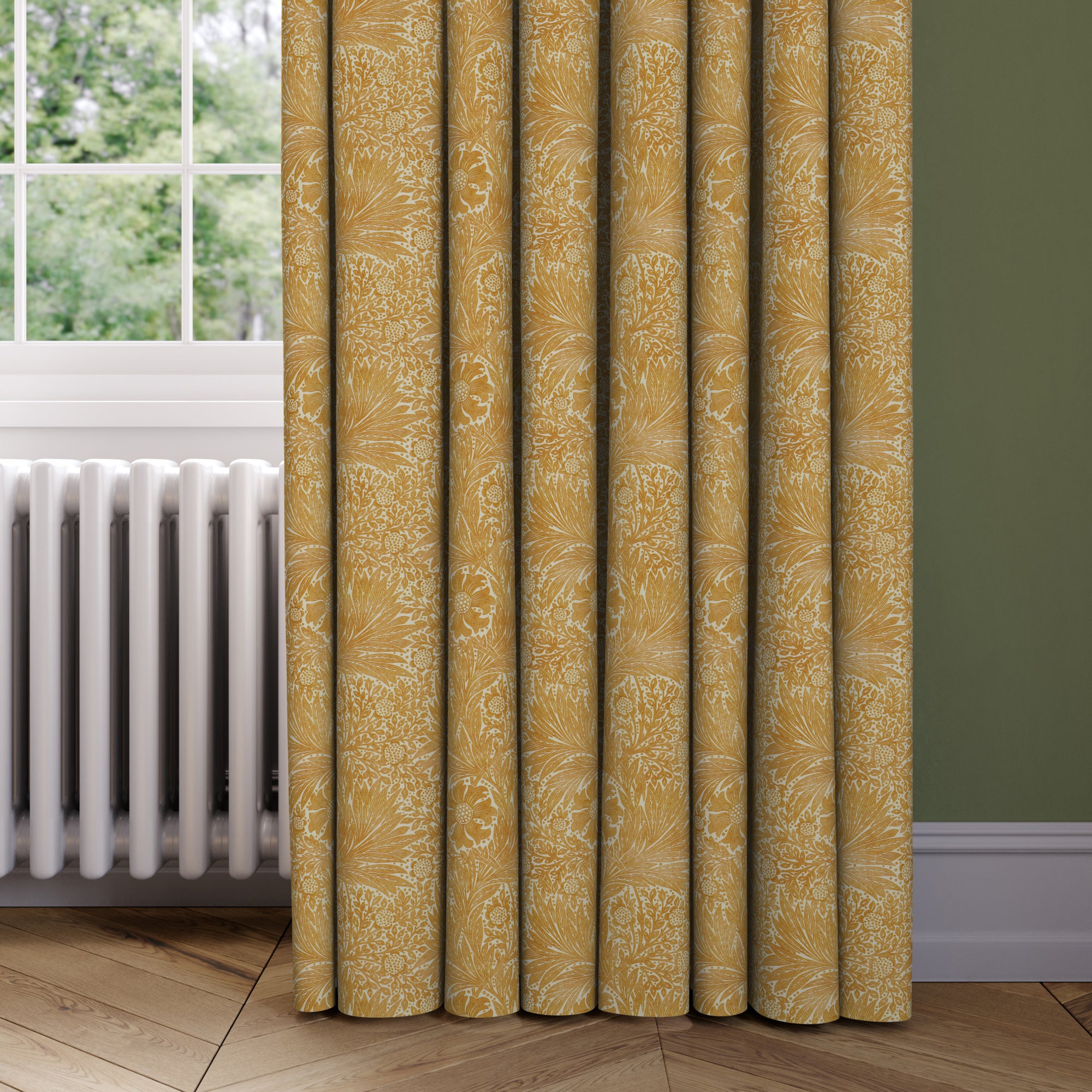 William Morris at Home Marigold Made to Measure Curtains William Morris Marigold Ochre