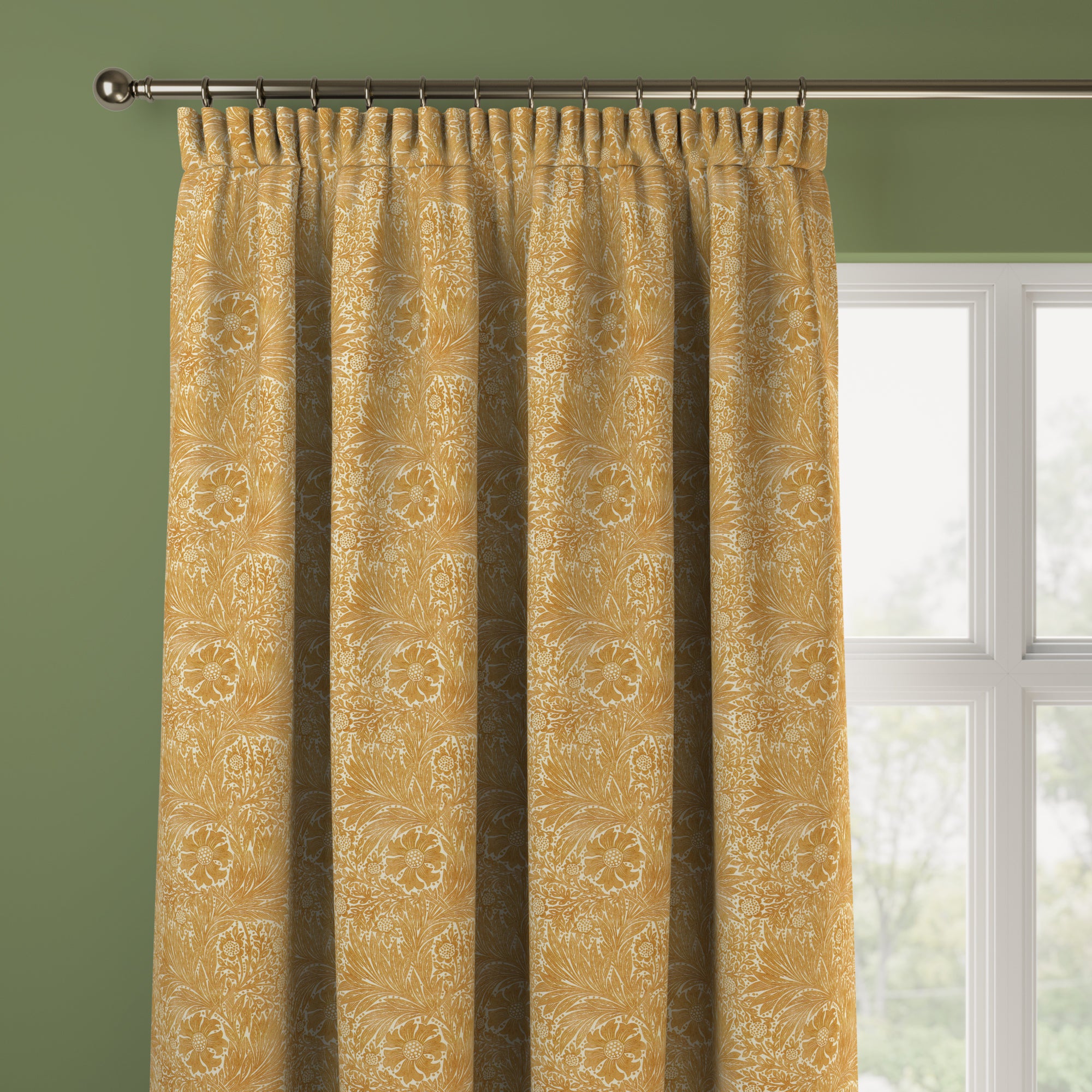 William Morris at Home Marigold Made to Measure Curtains William Morris Marigold Ochre
