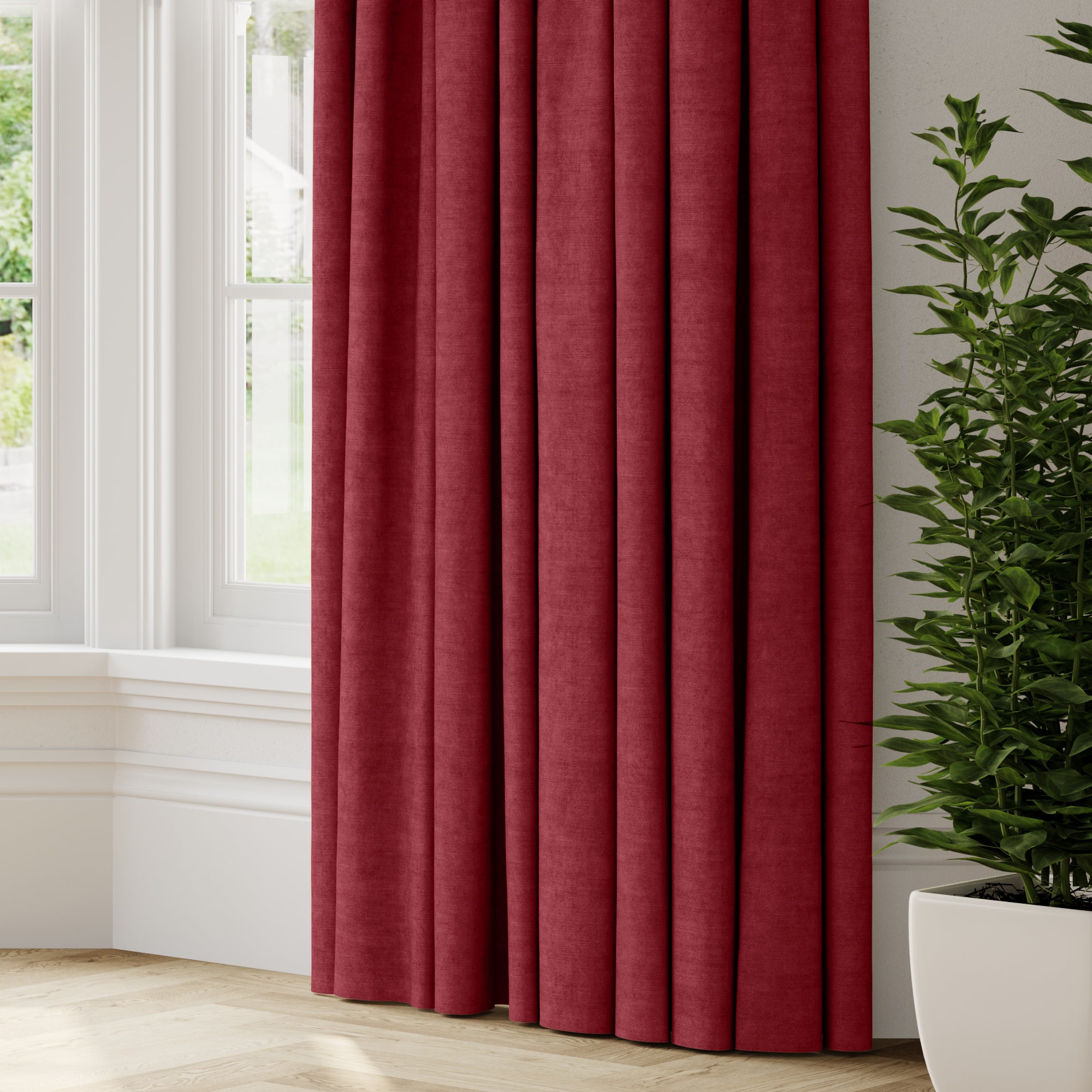 Luxury Velvet Made to Measure Curtains Lux Velvet Rosso