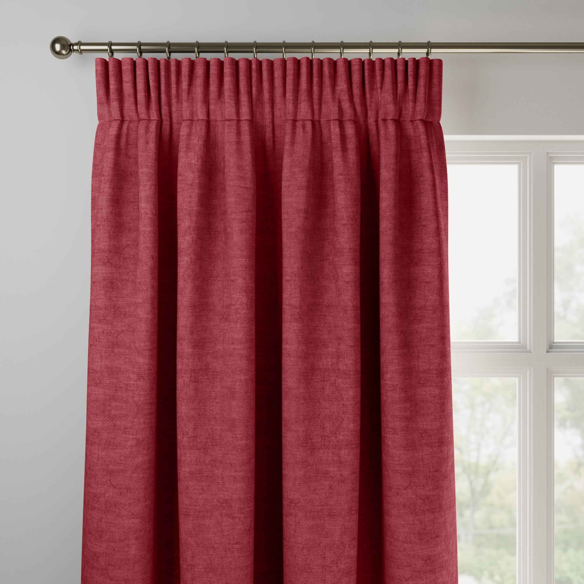 Luxury Velvet Made to Measure Curtains Lux Velvet Rosso