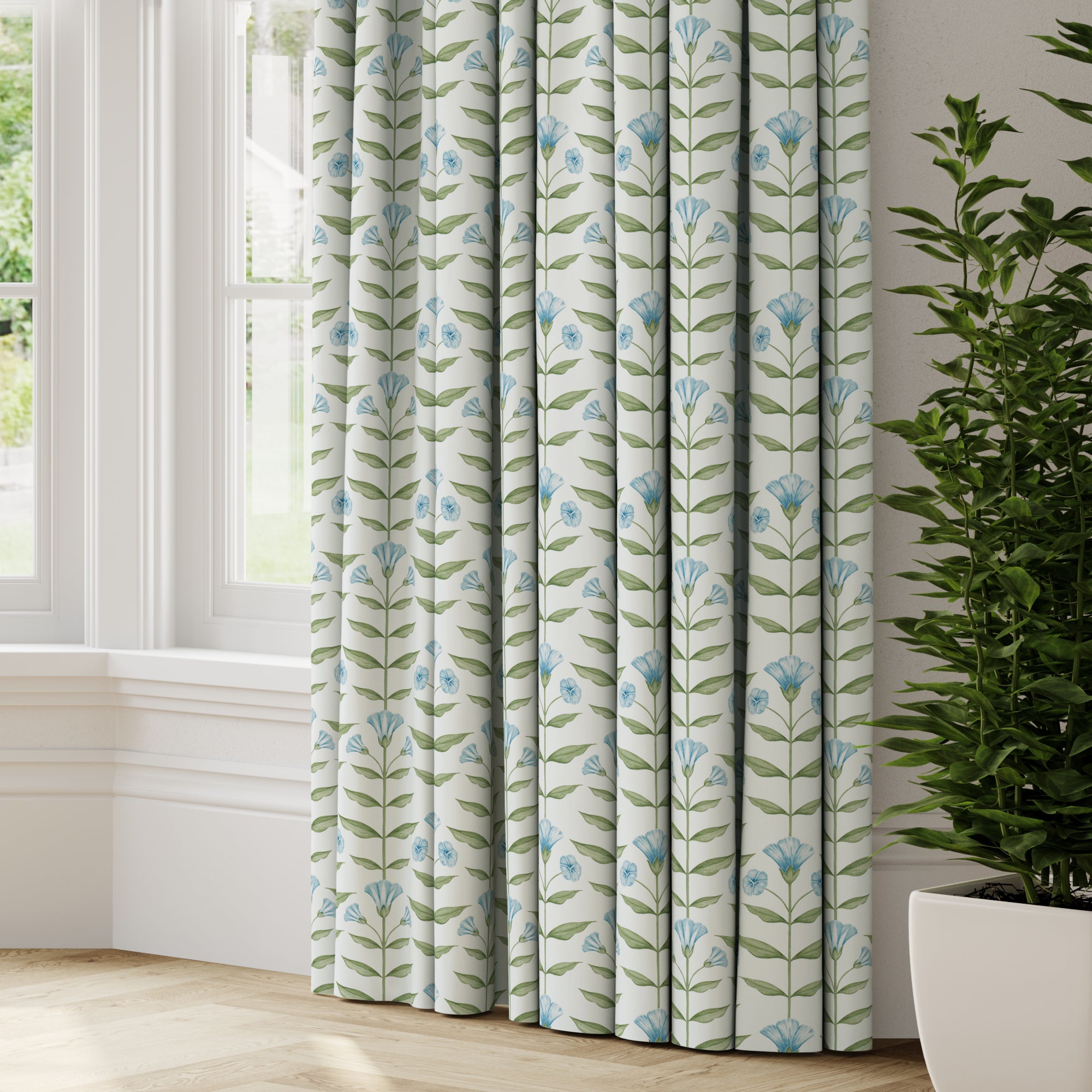 Ottilie Made to Measure Curtains Ottilie Bluebell