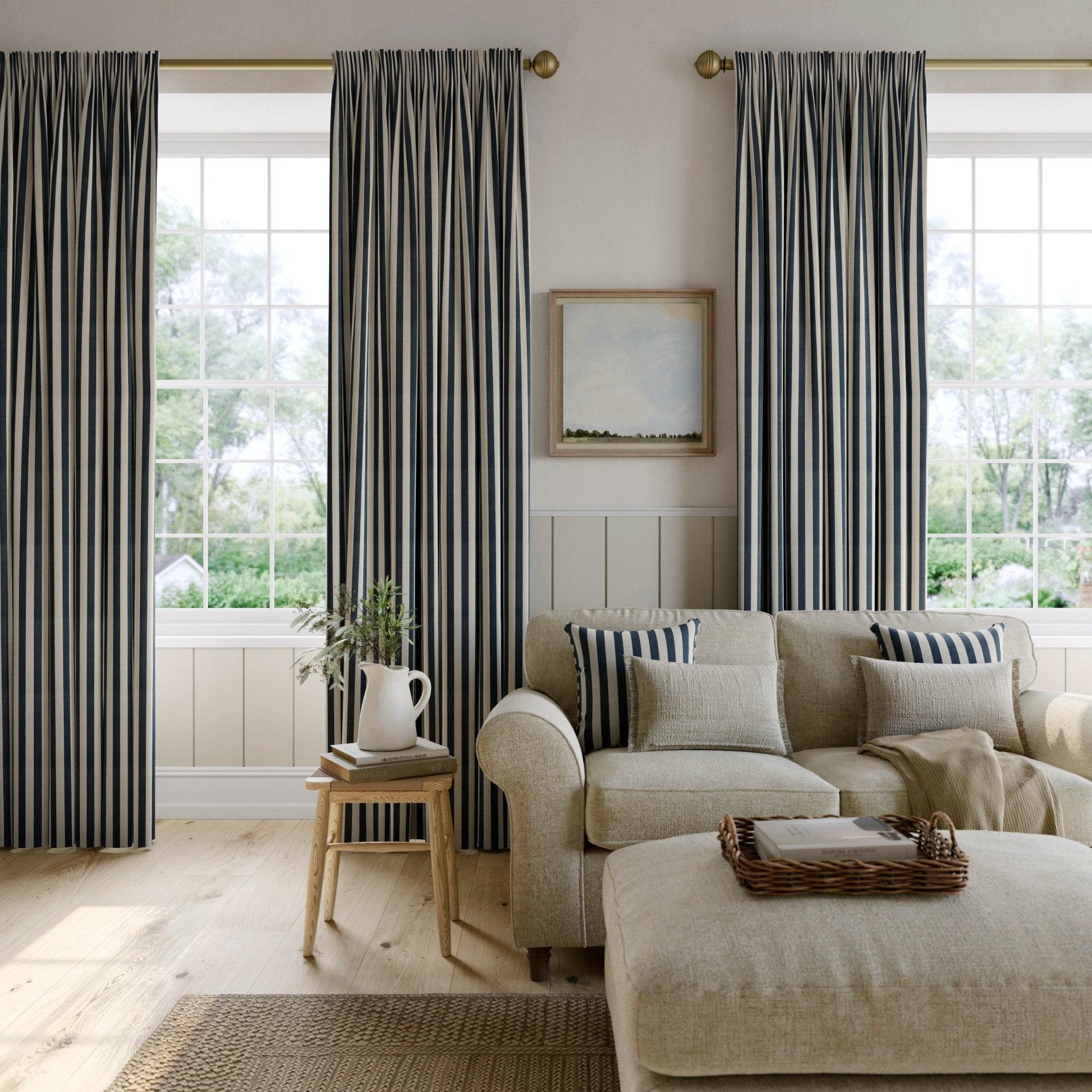 Emily Bond Elliot Made to Measure Curtains Emily Bond Elliot Indigo