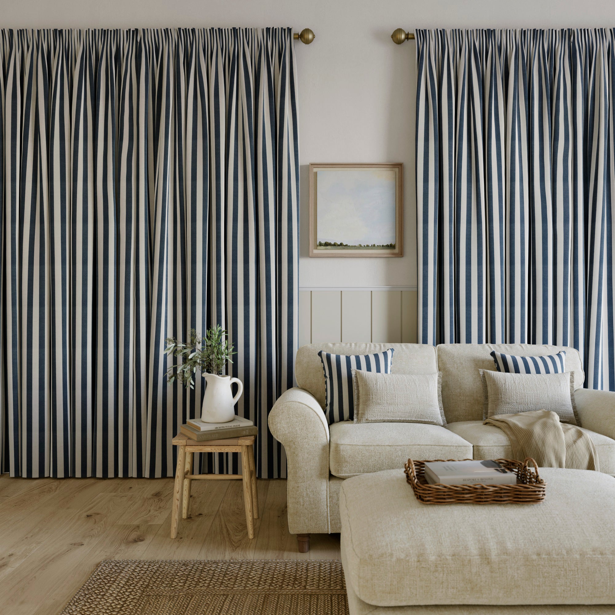 Emily Bond Elliot Made to Measure Curtains Emily Bond Elliot Indigo