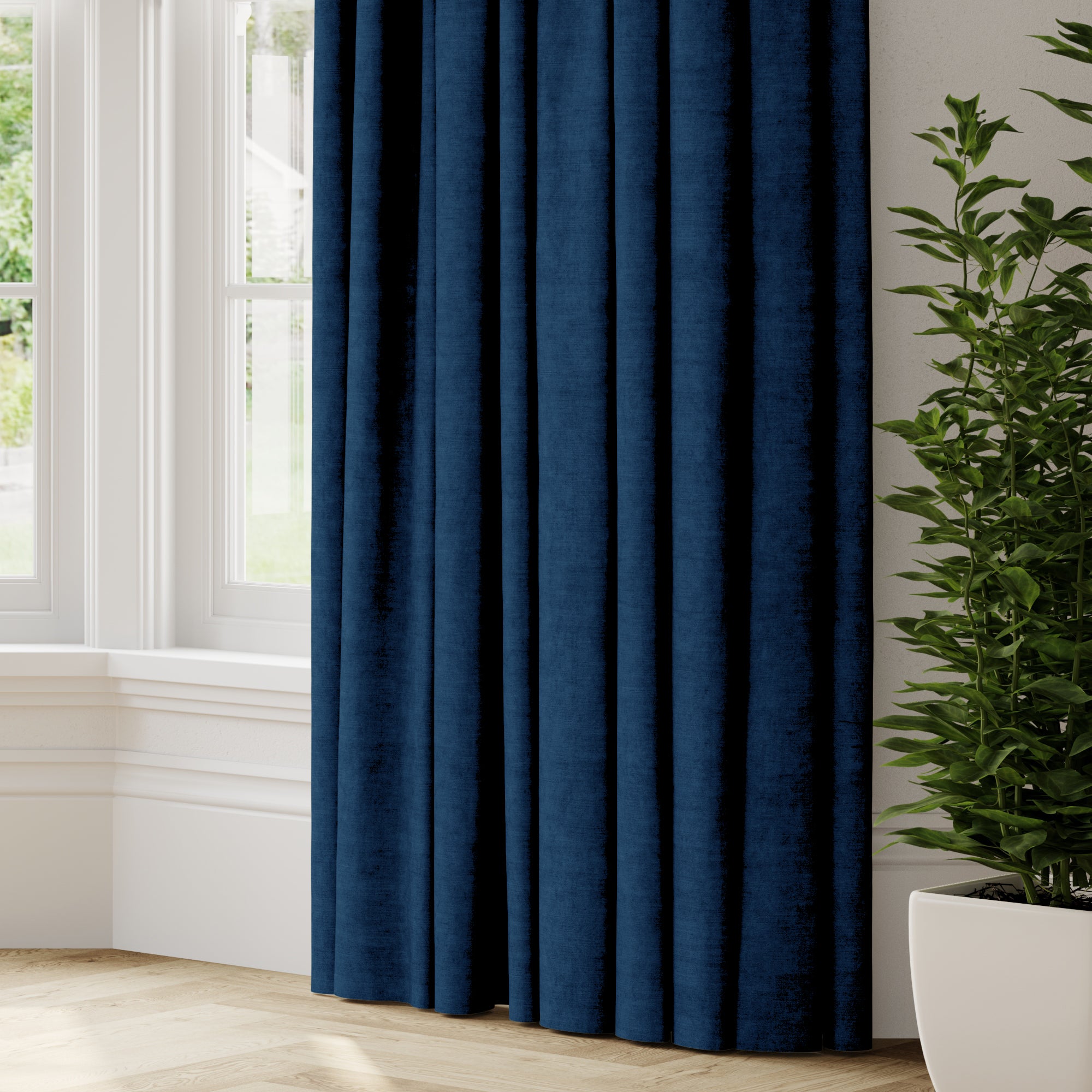 Luxury Velvet Made to Measure Curtains Lux Velvet Navy