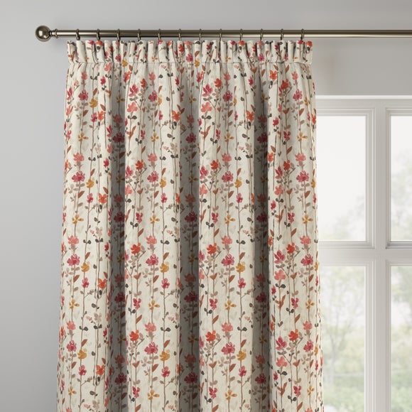 Woodland Floral Made to Measure Curtains Woodland Floral Raspberry