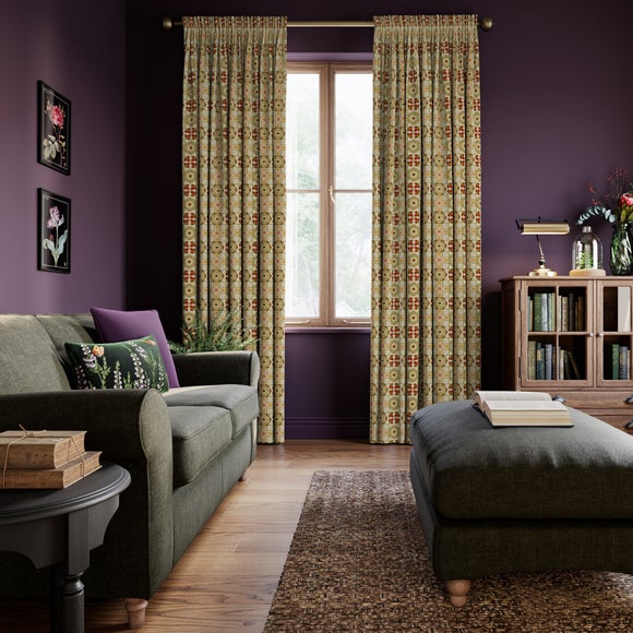 Architectural Treasures Made to Measure Curtains Architectural Treasures Pink Green